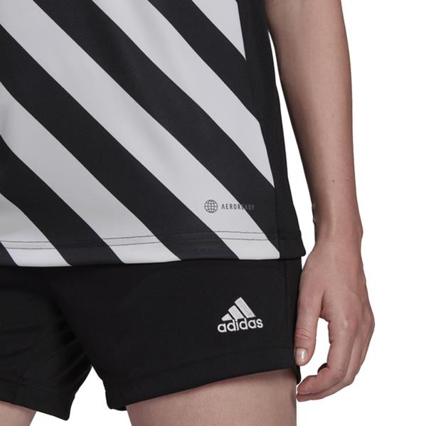 adidas Entrada 22 GFX Womens Black/White Football Shirt